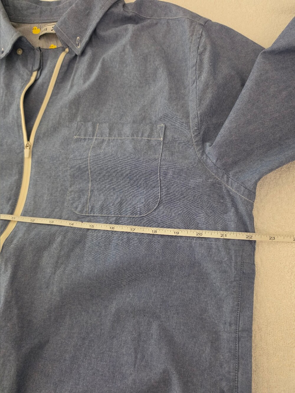 Five Four Light Blue Zip-Front Shirt Jacket - Picture 6 of 7